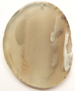 Natural Grey Agate Free Form Slab Pendant - 07
