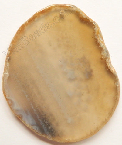 Natural Grey Agate Free Form Slab Pendant - 09