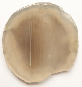 Natural Grey Agate Free Form Slab - No drilled Hole - 1
