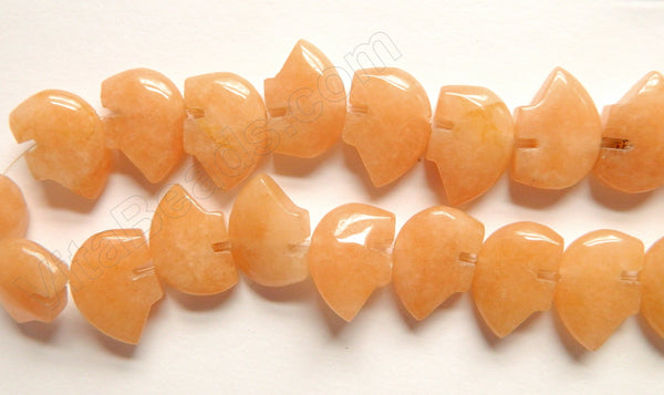 Red Aventurine Light  -  Carved Bear Beads  16"