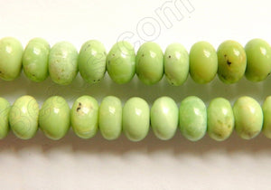 Australia Green Chrysophase  -  Smooth Rondells  16"     8 mm