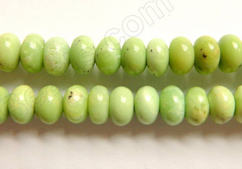 Australia Green Chrysophase  -  Smooth Rondells  16"     8 mm