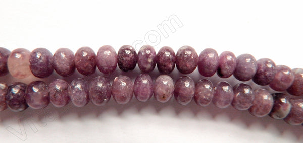 Lepidolite  -  Smooth Rondels  16"    8 mm