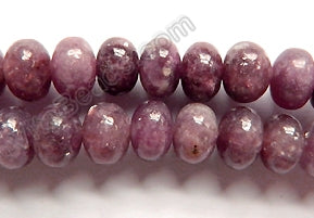 Lepidolite  -  Smooth Rondels  16"    8 mm