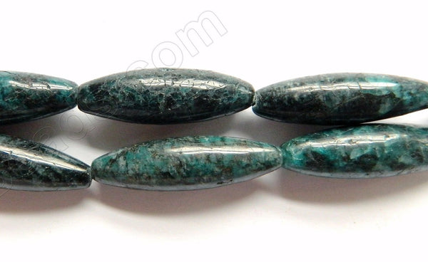 Dyed Feldspath Graphic Apatite Color -  Smooth Long Rice  16"