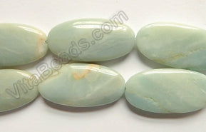 Amazonite AB  -  Puff Long Rice Ovals  16"