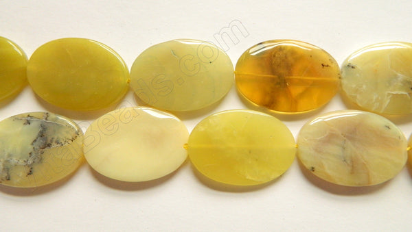 Yellow Opal  -  Big Puff Ovals  15"