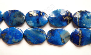 Lapis Lazuli AA  -  Wave Flat Ovals 16"