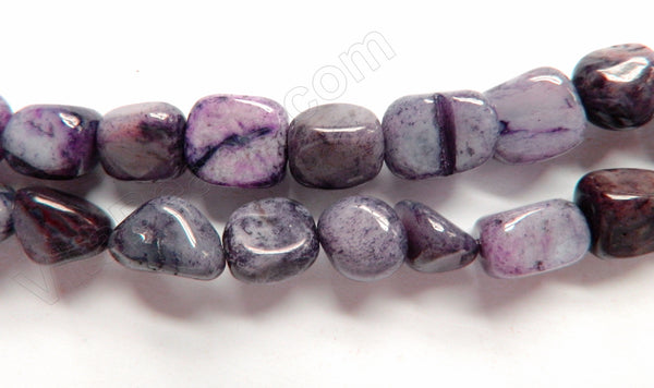 Purple Crazy Lace Agate  -  Small Nuggets  16"
