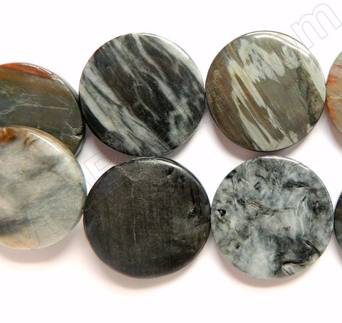 Eagle Eye Jasper -  Puff Coins 16"