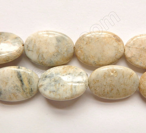 Grey Africa Opal  -  Puff Ovals  16"