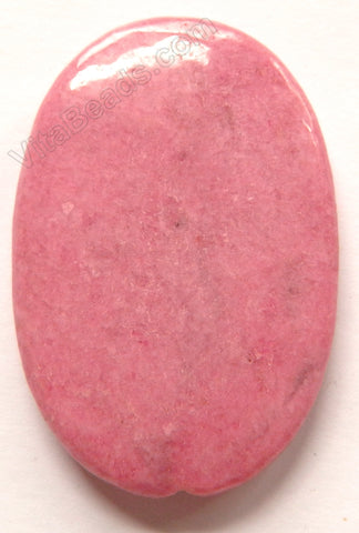 Pendant - Smooth Oval - Rhodonite