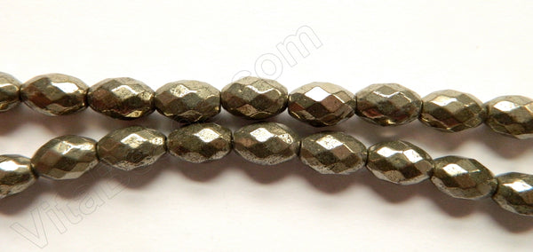 Pyrite A  -  Faceted Rice  16"