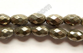 Pyrite A  -  Faceted Rice  16"