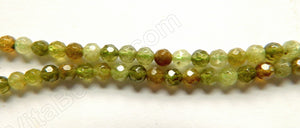 Green Garnet  -  Small Faceted Round  15"