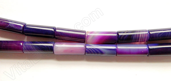 Purple Sardonix Agate  -  Cylinders  16"