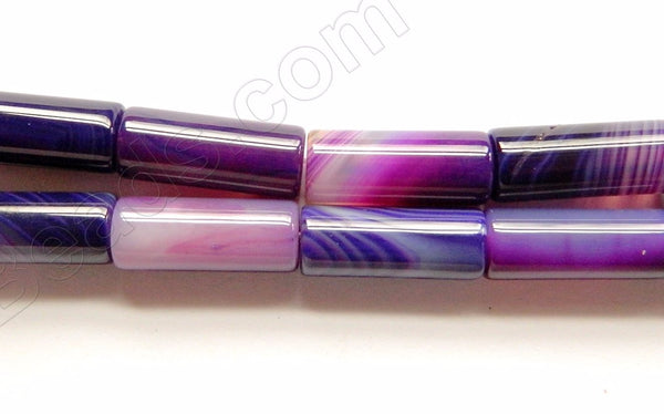 Purple Sardonix Agate  -  Cylinders  16"