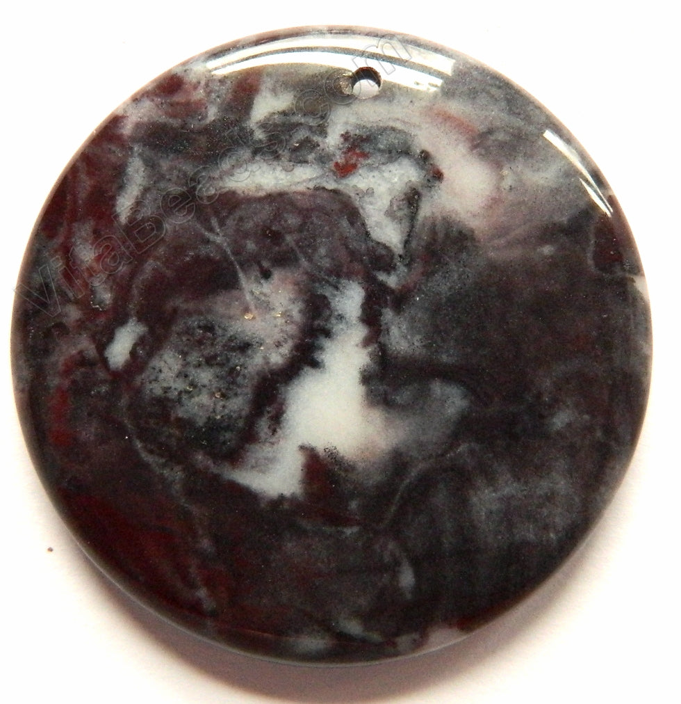 Pendant - Smooth Round - Australia Blood Stone