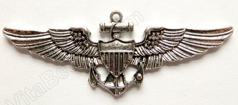 Eagle Design Rhodium Plated Copper pendant