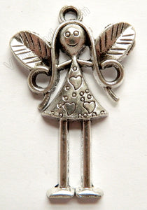 Angel Girl Rhodium Plated Copper pendant