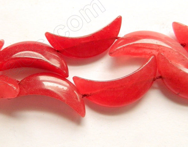 Red Jade  -  Crescent Strand 16"