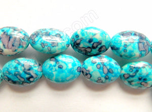 Blue Water Lily Magnesite  -  Puff Ovals  16"