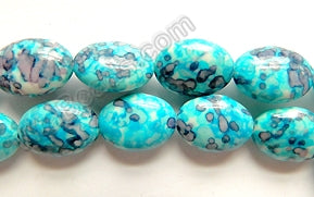 Blue Water Lily Magnesite  -  Puff Ovals  16"