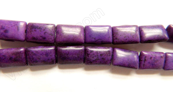 Purple Violet Turquoise  -  Puff Rectangles  16"