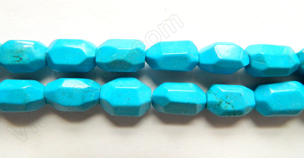 Deep Blue Magnesite Turquoise  -  Machine Cut Nuggets 16"
