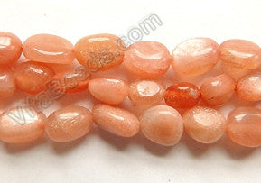 Orange Moonstone A  -  6-8mm Small Tumbles  16"