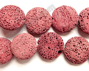 Dark Red Lava Stone  -  Puff Coins  16"