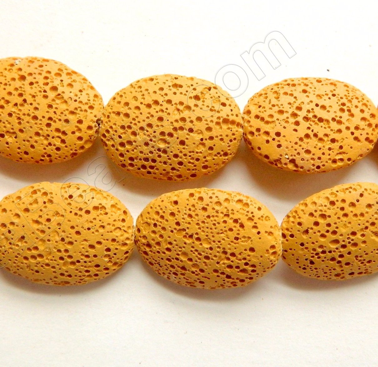 Deep Yellow Lava Stone  -  Puff Ovals 16"