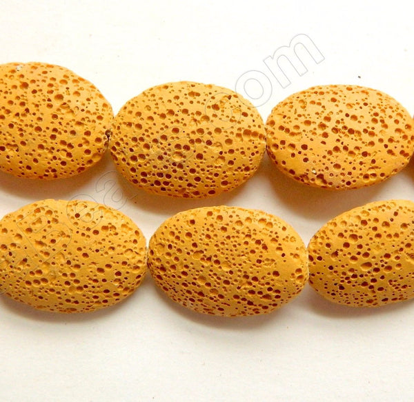 Deep Yellow Lava Stone  -  Puff Ovals 16"