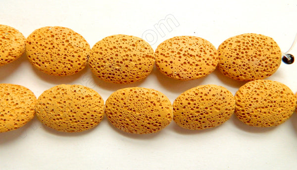 Deep Yellow Lava Stone  -  Puff Ovals 16"