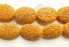 Deep Yellow Lava Stone  -  Puff Ovals 16"