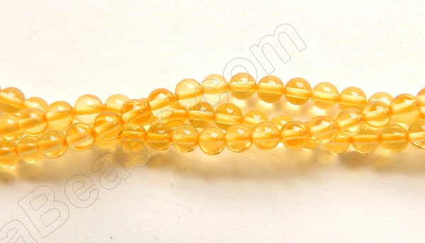 Citrine Natural AAA  -  Small Smooth Round  15"    3mm