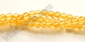 Citrine Natural AAA  -  Small Smooth Round  15"    3mm