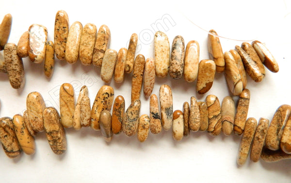 Picture Jasper  -  Smooth Sticks 16"      6 x 18 mm