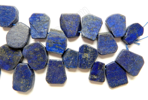 Lapis Lazuli  -  Irregular Flat Ladder Top Drilled  16"