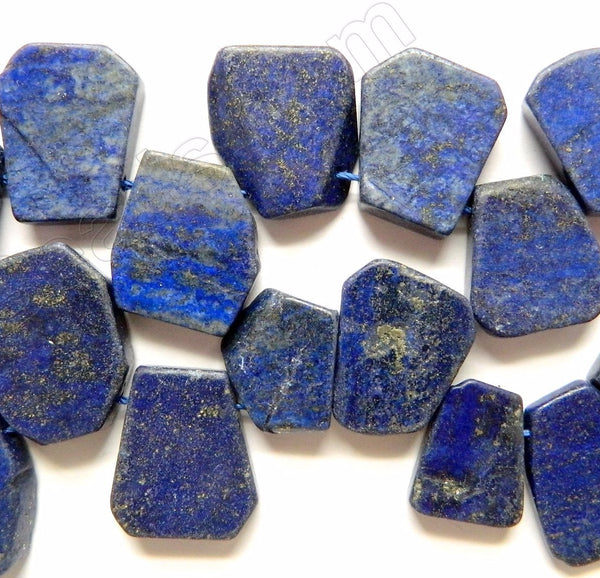 Lapis Lazuli  -  Irregular Flat Ladder Top Drilled  16"