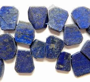 Lapis Lazuli  -  Irregular Flat Ladder Top Drilled  16"