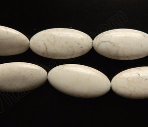 Ivory Crack Turquoise  -  Puff Oval Horse Eye  16"