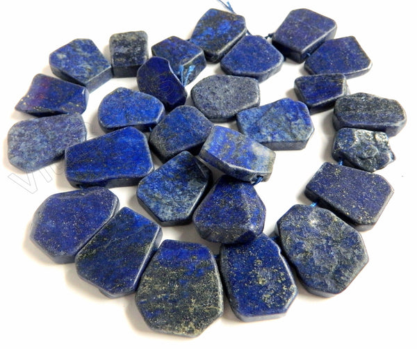 Lapis Lazuli  -  Irregular Flat Ladder Top Drilled  16"