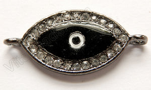 Crystal Paved Horse Eye Connector