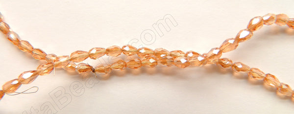 Champ. Crystal Quartz  -  3x5mm Small Faceted Drops 18"