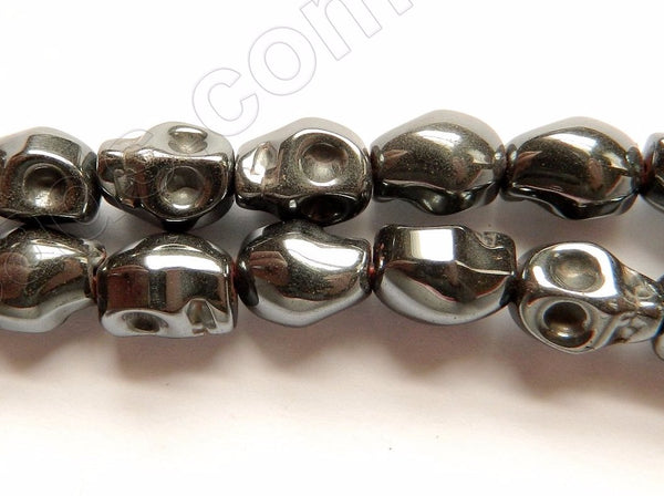 Hematite  -  Small Carved Skulls  16"