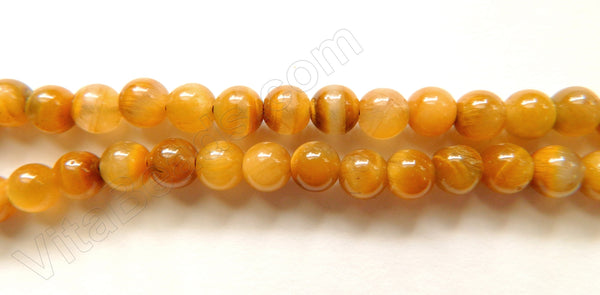 Butter Tiger Eye AAA  - Round Beads 16"