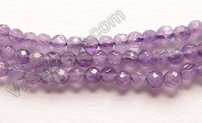 Amethyst Light A  -  Small Faceted Round   15"