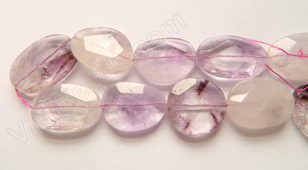 Amethyst Light  -  Faceted Irregular Round Slabs 16"