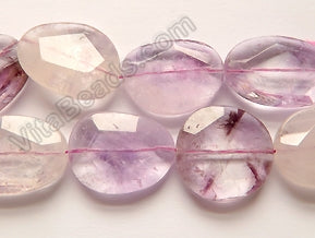 Amethyst Light  -  Faceted Irregular Round Slabs 16"